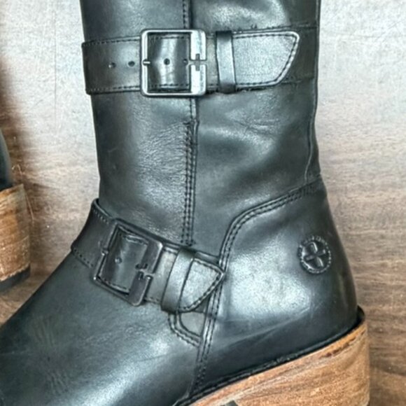 Dr. Martens Black Leather Jolie Biker Boots - SZ 8.5 - Picture 7 of 10